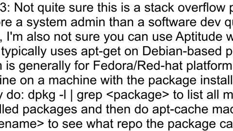 Aptitude Show What Repo a Package is From Listing Contents of a Repo