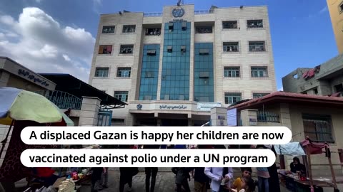 Gazan mother relieved children are vaccinated against polio | REUTERS