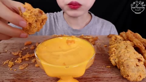 KFC CHICKEN, CHEESE BALL, CHEESE STICKS, FRIES, CHEESE SAUCE｜ASMR MUKBANG｜KFC치킨 치즈볼 치즈스틱 감자튀김 치즈소스먹방