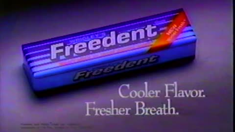 Vintage Freedent Gum Commercial 1993