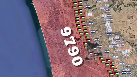 Israeli - Hamas War Animated Map 2023(720P_HD)