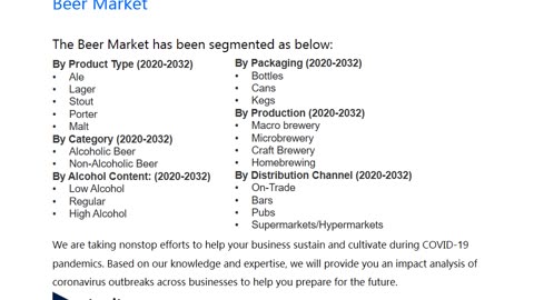 Beer Market Analysis Report: Size, Share, and Trends Forecast for the Next Period