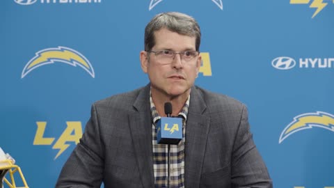 HC Jim Harbaugh & GM Joe Hortiz 2024 Draft Day 1 Recap Press Conference | LA Chargers