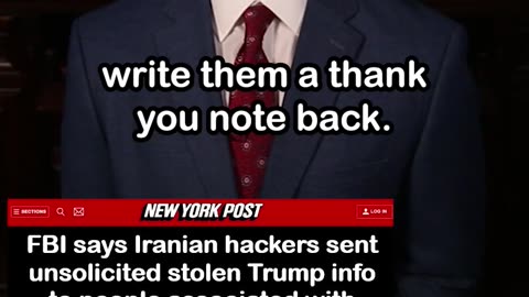 FBI Says Iranian Hackers Sent Stolen Trump Info to Biden Campaign