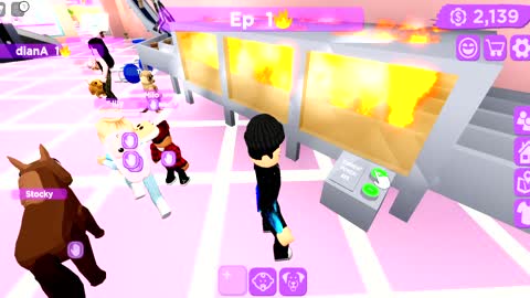 Getting on fire on club roblox