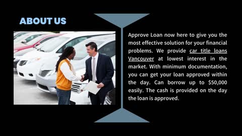 Car Title Loans Vancouver Offer You Quick Cash With Super Low Interest Rate