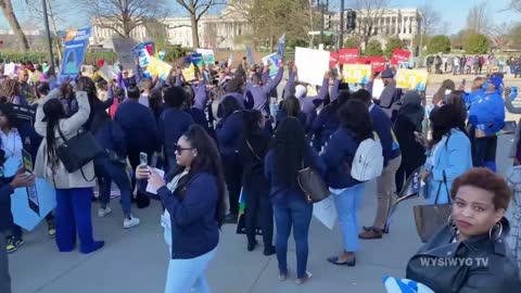 Anti Abortion Demonstrators at the Rally for Ketanji Brown Jackson Supreme Court Nominee 3-21-22