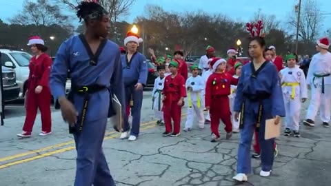 Flying Tiger Martial Arts In Clayton N.C. Christmas Parade