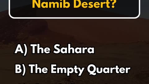 What is the nickname for the Namib Desert?