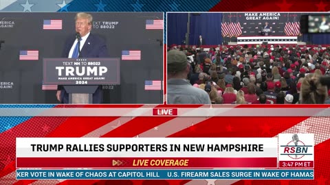 FULL SPEECH President Donald Trump to Deliver Remarks in Derry, NH. - 10/23/2023