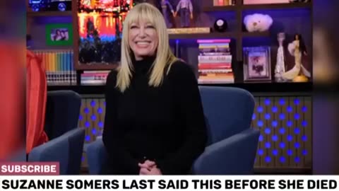 SUZANNE SOMERS SPEAKS ON THE DEATHS OF HOLISTIC DOCTORS - 12HRS LATER SHE'S REPORTED DEAD