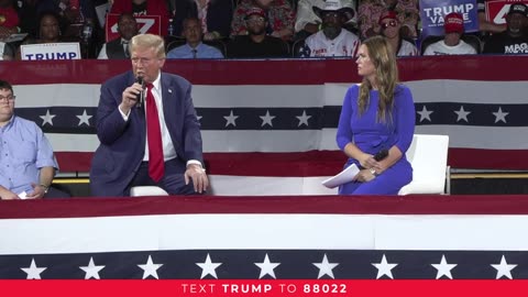 President Donald Trump in Flint, MI