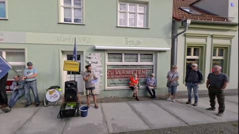 Marktplatz Grimmen - etwas zu Coronaaufarbeitung 05-08-2024