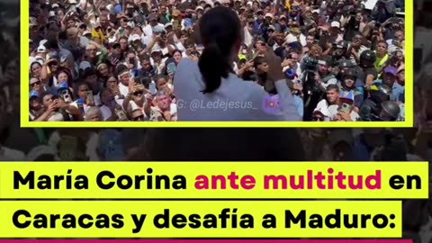 D08 MARIA CORINA ANTE MULTITUD EN CARACAS Y DESAFIA A MADURO: EL MIEDO ESTA EN OTRO PARTE