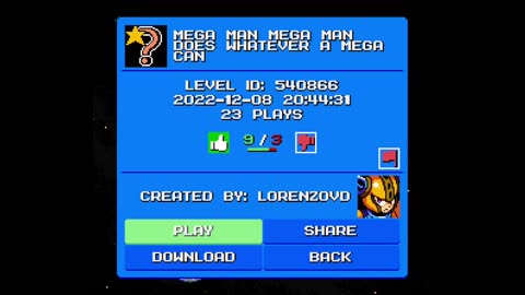 Mega Man Maker Level Highlight: "Mega Man Mega Man Does Whatever a Mega Can" by LorenzoVD