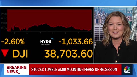 Stock market tumbles at close amid fears of economic slowdown