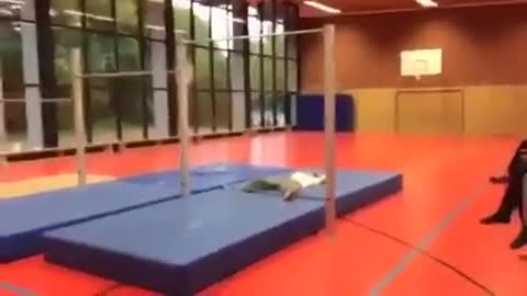 Dad does gymnastic does horrible