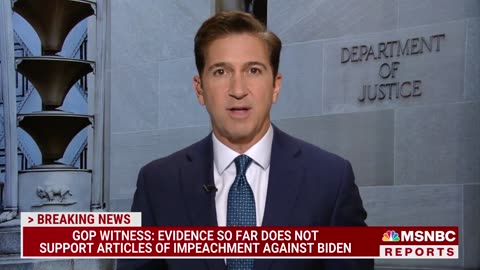 GOP witness says current evidence would not support articles of impeachment against Biden-