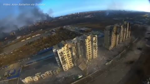 Drone footage shows widespread destruction in Mariupol, Ukraine