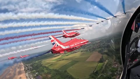 Red Arrows fly with Patrouille de France for D-Day 80 event