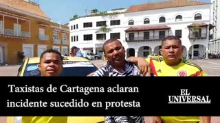 Video: Taxistas aclaran incidente sucedido en la protesta