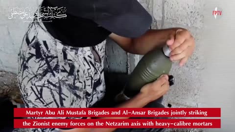 (EN) Joint op PFLP/FPM mortars on Netzarim Zionist C&C, Aug 22, 2024