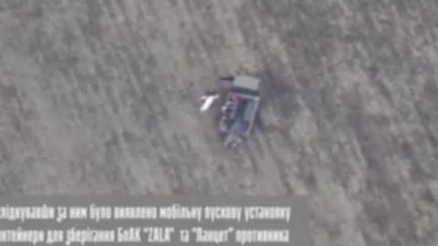 Russian vehicle used to launch Zala recon drones was destroyed by a Himars rocket