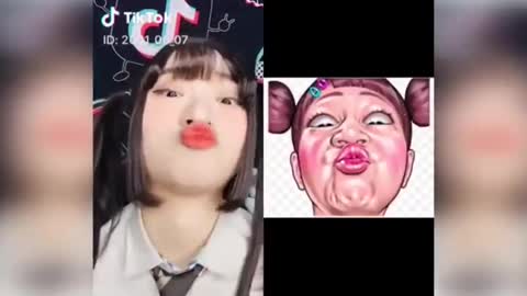 Cute Funny Face Show Tik Tok