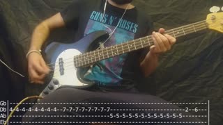 Blur - Song 2 Bass Cover (Tabs)