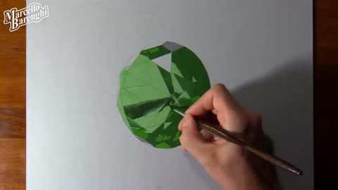 Give A Sense Of Luster To The Emerald Painting