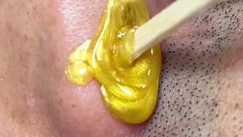 Nose Waxing with Sexy Smooth Golden Allure Hard Wax | @rossettilash