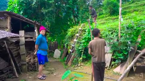 Village Life In Nepal | Pork Cutting | Traditional Way |