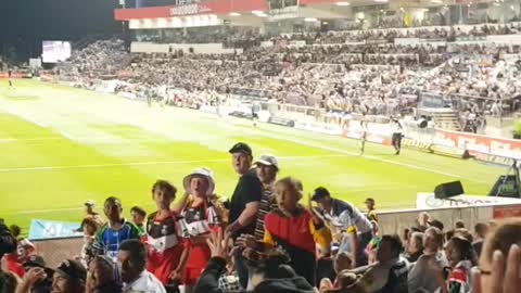 Conversion Kick Takes out Kid in Crowd