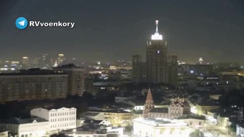 A big drone explosion was seen and heard in different parts of Moscow