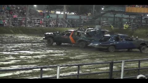 Abilene, KS 2024 2-man team demo derby - heat