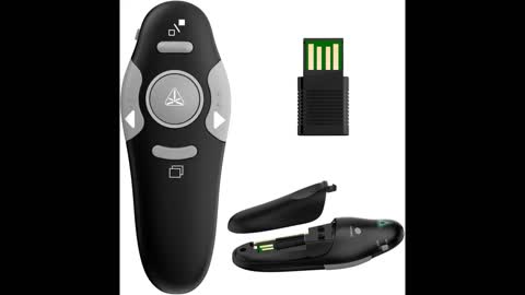 Review: Presentation Clicker Laser Pointer, Rechargeable PowerPoint Clicker Wireless Presenter...