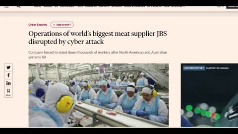 Cyber Attack On World's Largest MEAT Supplier