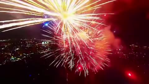 Inside the Explosion - Drone flying through fireworks #shorts #dronevideo #like #drone