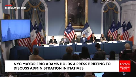 JUST IN: NYC Mayor Eric Adams Holds Press Briefing Amidst Questions About Migrant Debit Cards