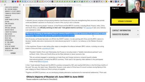 BREAKING: RUSSIA & CHINA ANNOUNCE NEW WORLD CURRENCY! - This Is The Cashless Great Reset! - HISTORIC