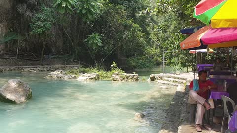 Kawasan falls in cebu city Philippines