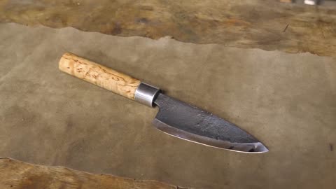 Restoring Very Rusty Japanese Kitchen Knife --- AF invention