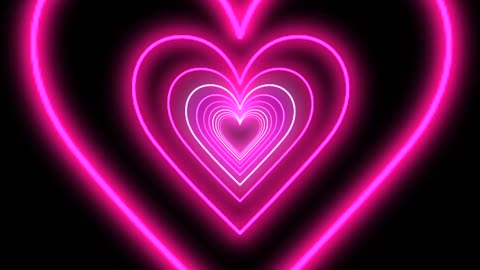 1011. Heart Tunnel Background💖Pink Neon Heart Background Heart Heart