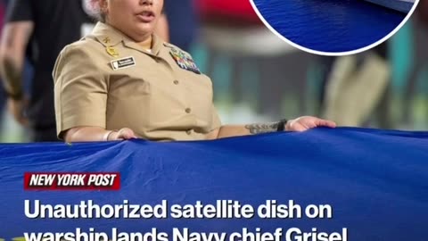 Wow | Unauthorized Satellite On A US Warship? (I must have missed it)