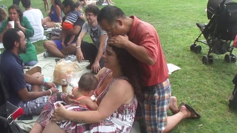 Luodong Massages Brunette Mother At The Picnic