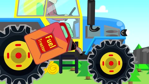 Farm Work - Combine Harvester and Tractor They Work Hard | Fairy tale about farmers - Bazylland