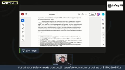 Safety Wars Live 9-26-2024 Electro Magnetic Pulse Dangers (EMP)