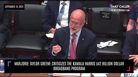 Marjorie Taylor Greene Criticizes The Kamala Harris $42 Billion Dollar Broadband Program