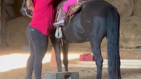 Horse Rider Scares Her Horse With A Toot