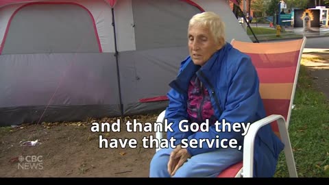 Sad Scene: Homeless 77 year old Canadian Resident Sleeps in Tent